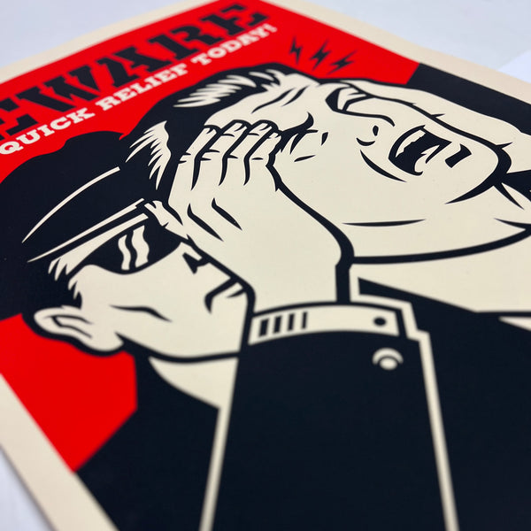 Beware Headache Screen Printed Poster