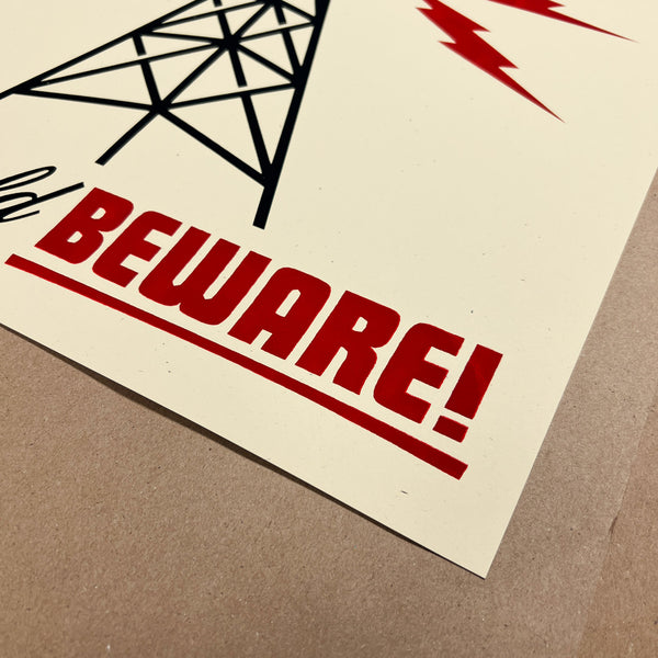 Beware Radio Tower Screen Print