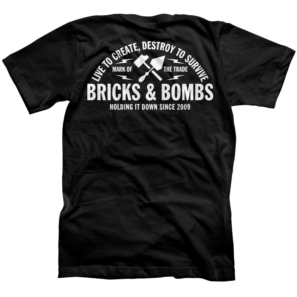 Bricks and Bombs Franklin Shirt Black Back